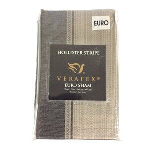 Veratex Hollister Stripe Euro Sham 26x26 Floral Damask